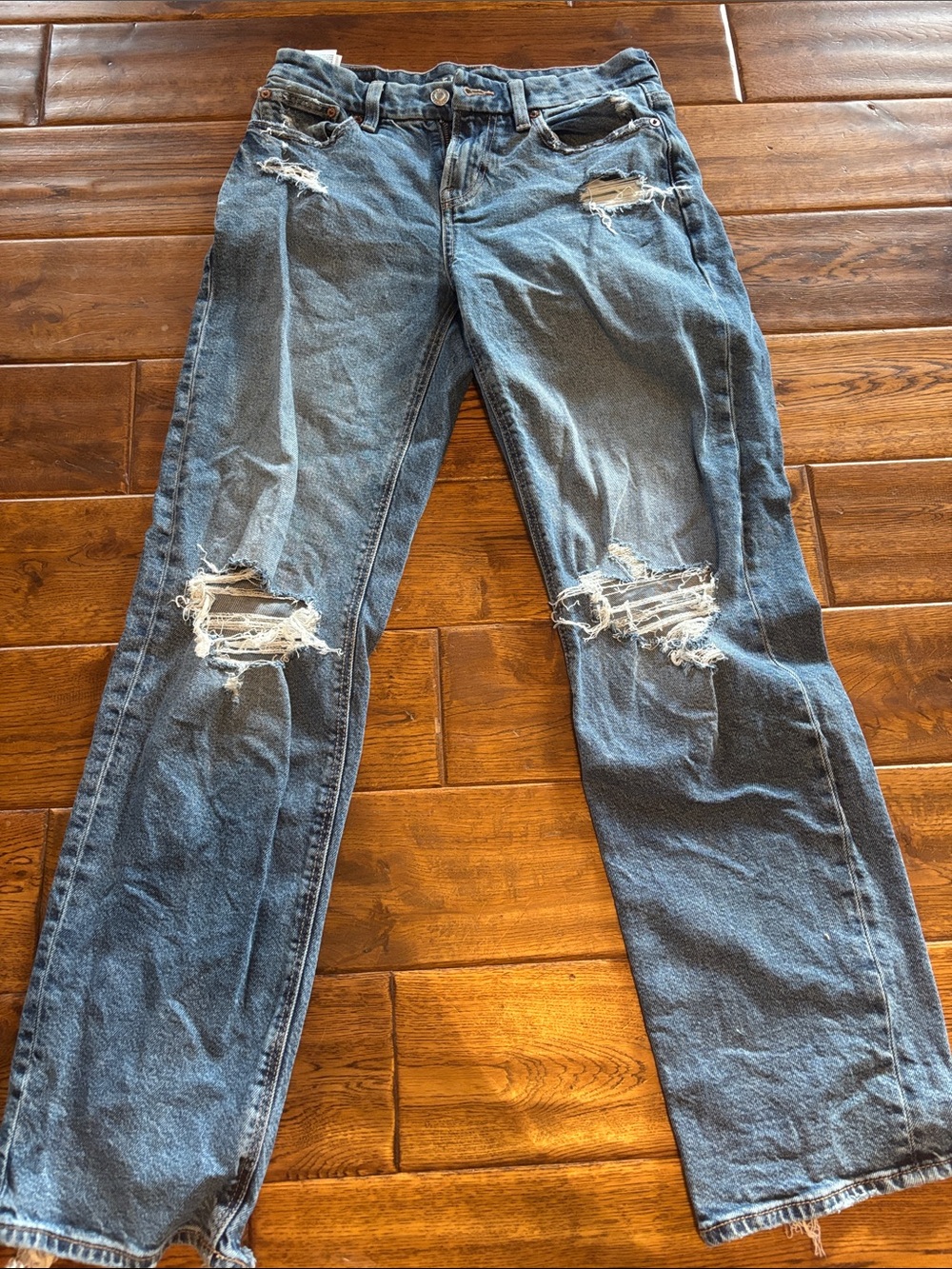 AE stretch boot cut jeans